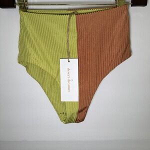 NWT Desert Dreamer Orange Green Bikini Bottom Swim Bottom Women's XS
